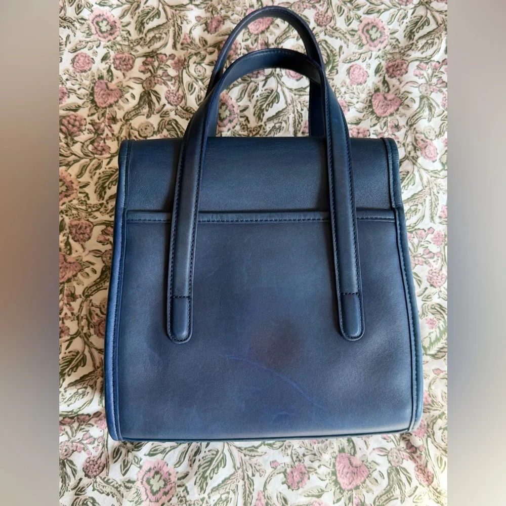 Vintage Coach Blue Belmont Satchel Revived (please read) - Picture 3 of 10